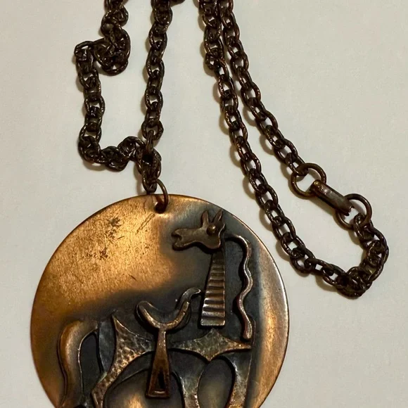 Vintage Bronze Horse Pendant Necklace - Picture 5 of 7